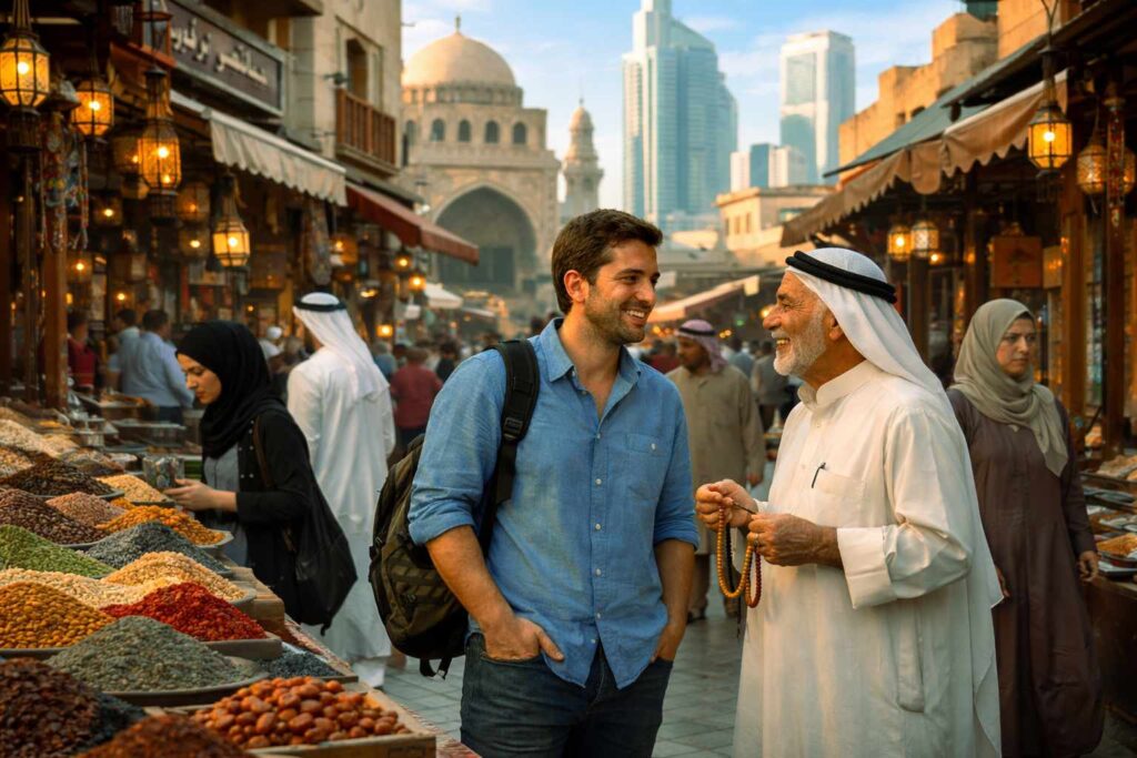 traveler in an arab country